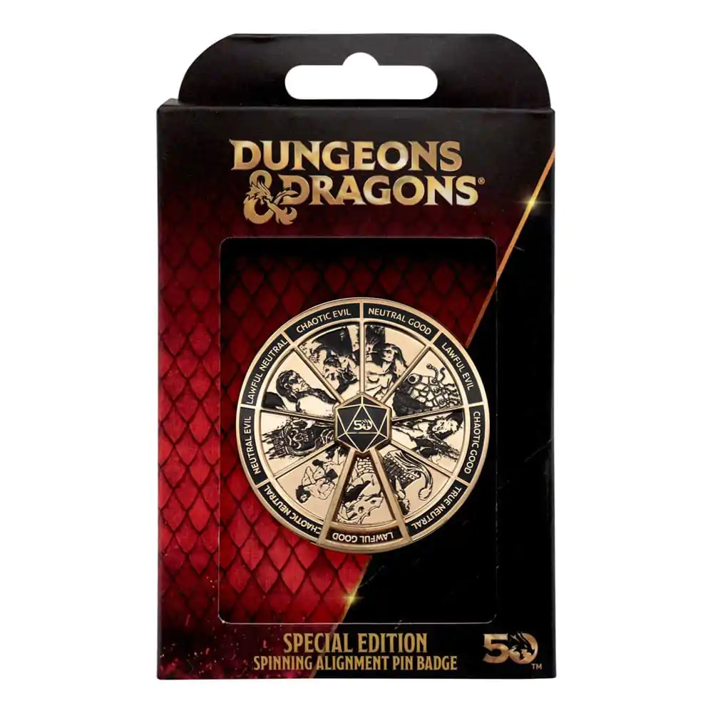 Dungeons & Dragons Pin Badge Alignment Spinner pozlacený 24k zlatem Limited Edition fotografii produktu