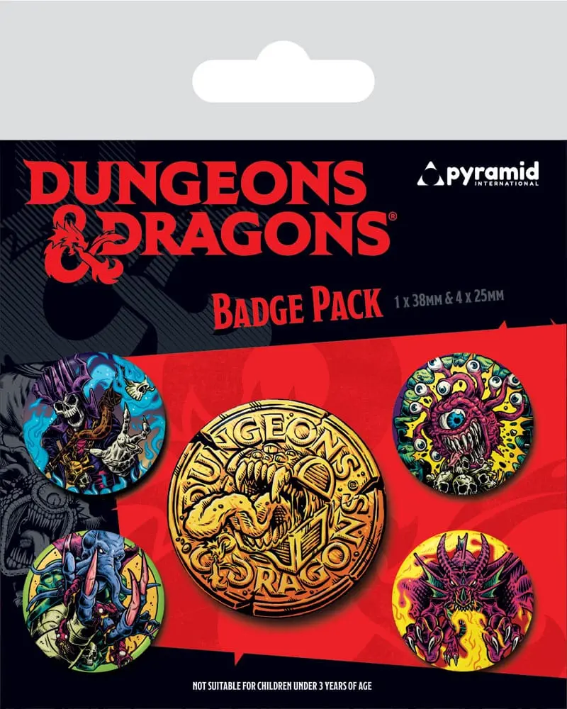 Dungeons & Dragons Odznaky s připínacím zavíracím špendlíkem 5-Pack Beastly fotografii produktu