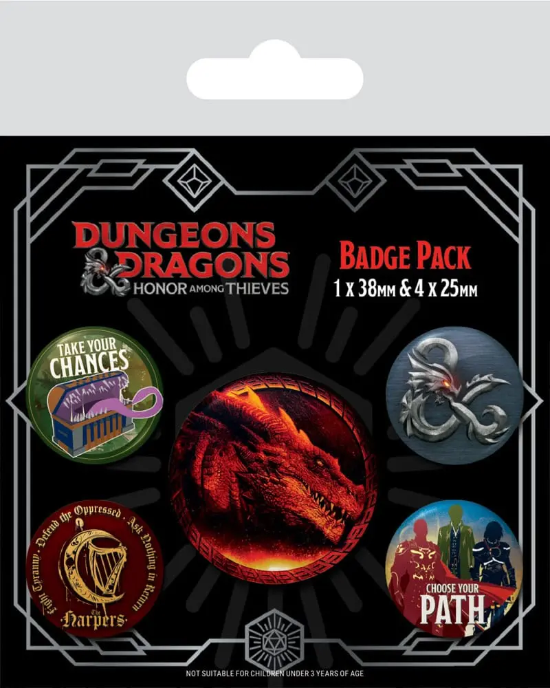 Dungeons & Dragons Plackové Odznaky 5-Pack Movie fotografii produktu