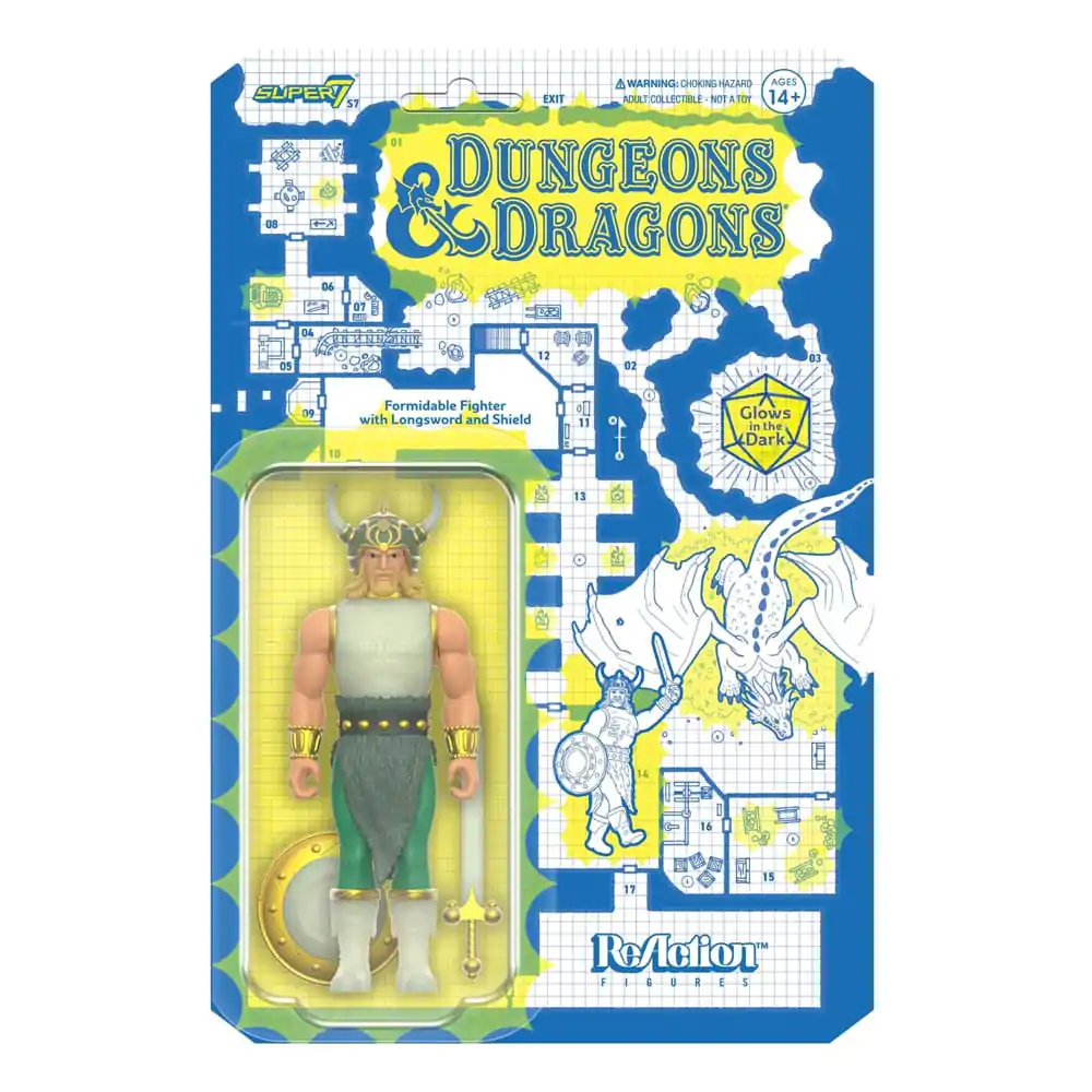 Dungeons & Dragons ReAction Akční figurka Vlna 04 Red Box Fighter Svítící ve tmě 10 cm fotografii produktu