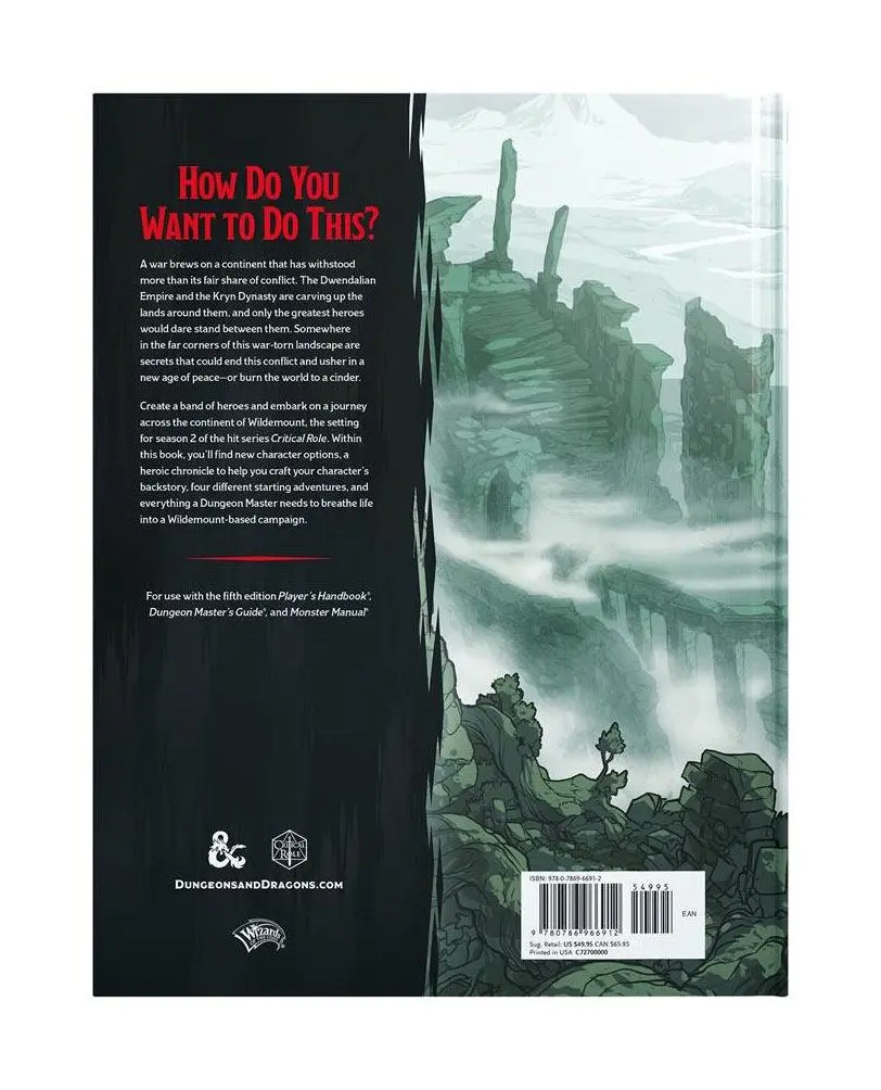 Dungeons & Dragons RPG Dobrodružství Průvodce badatele po Wildemountu english fotografii produktu