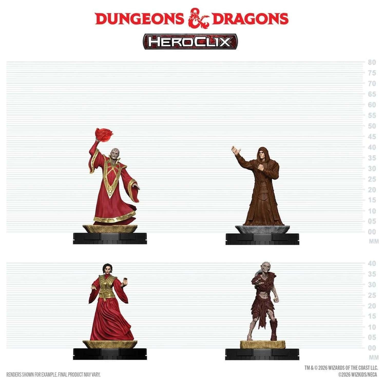 Dungeons & Dragons HeroClix 400: sada figurek Red Wizards of Thay fotografii produktu
