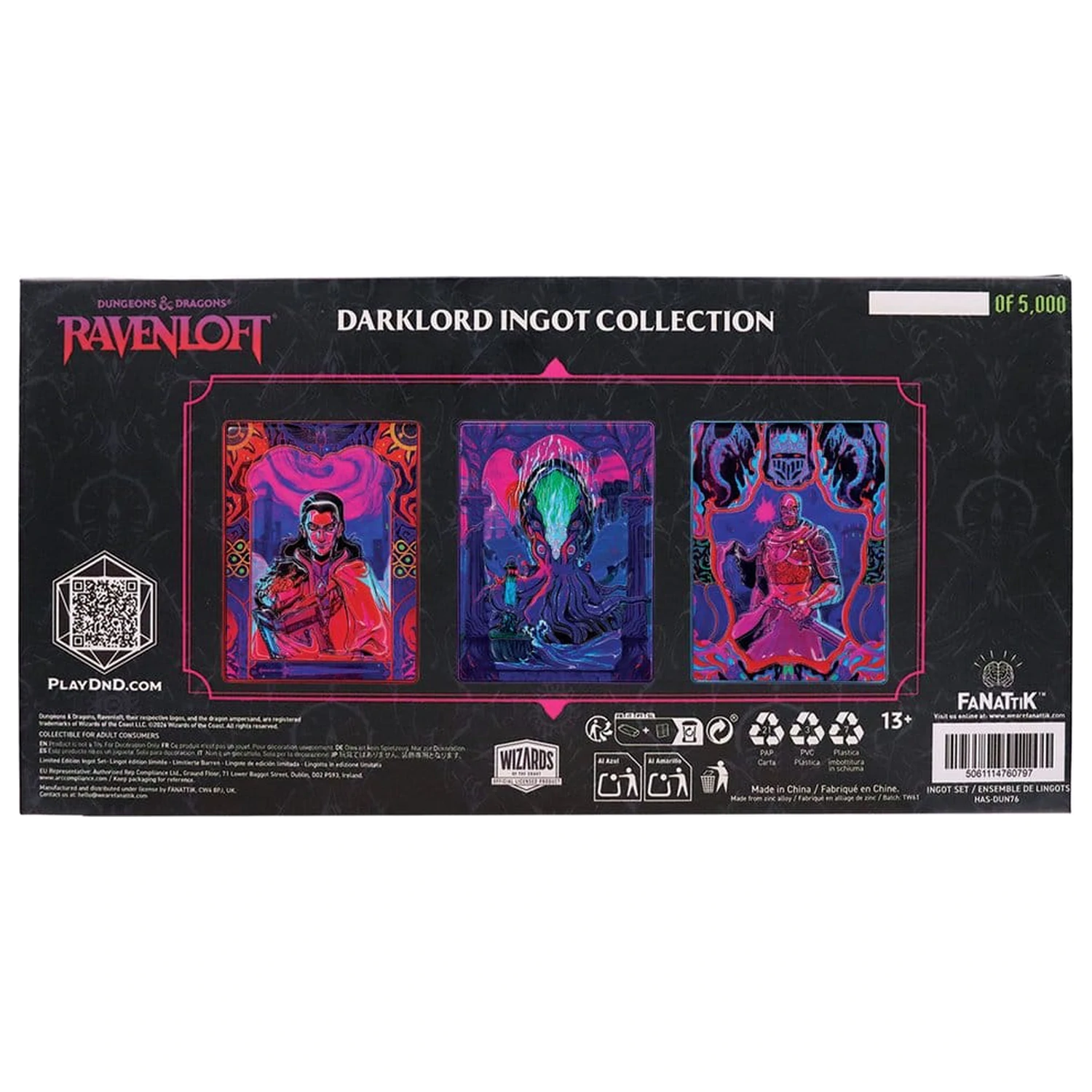 Dungeons & Dragons Sada tří slitků Ravenloft Darklord Ingots Limited Edition fotografii produktu