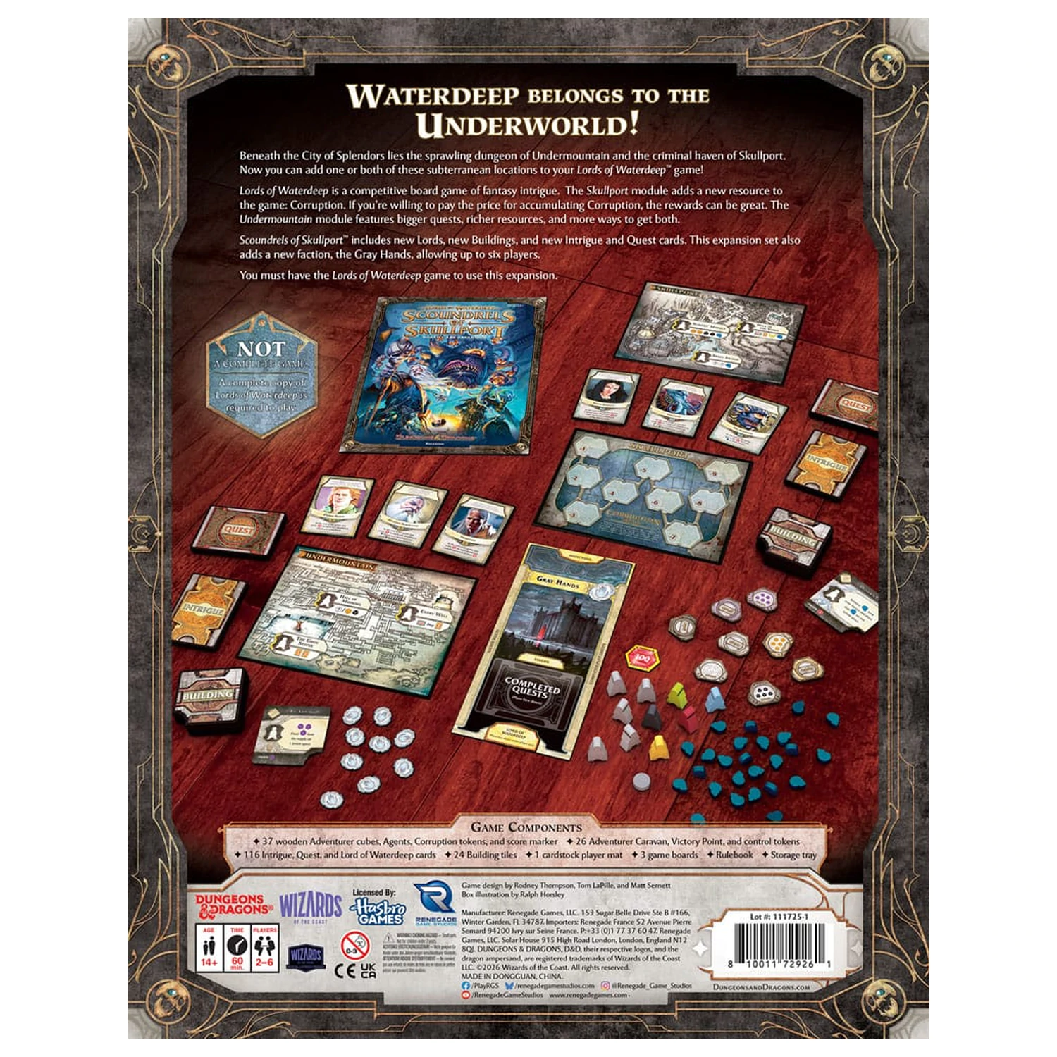 Dungeons & Dragons desková hra Lords of Waterdeep: Scoundrels of Skullport Rozšíření Anglická verze fotografii produktu