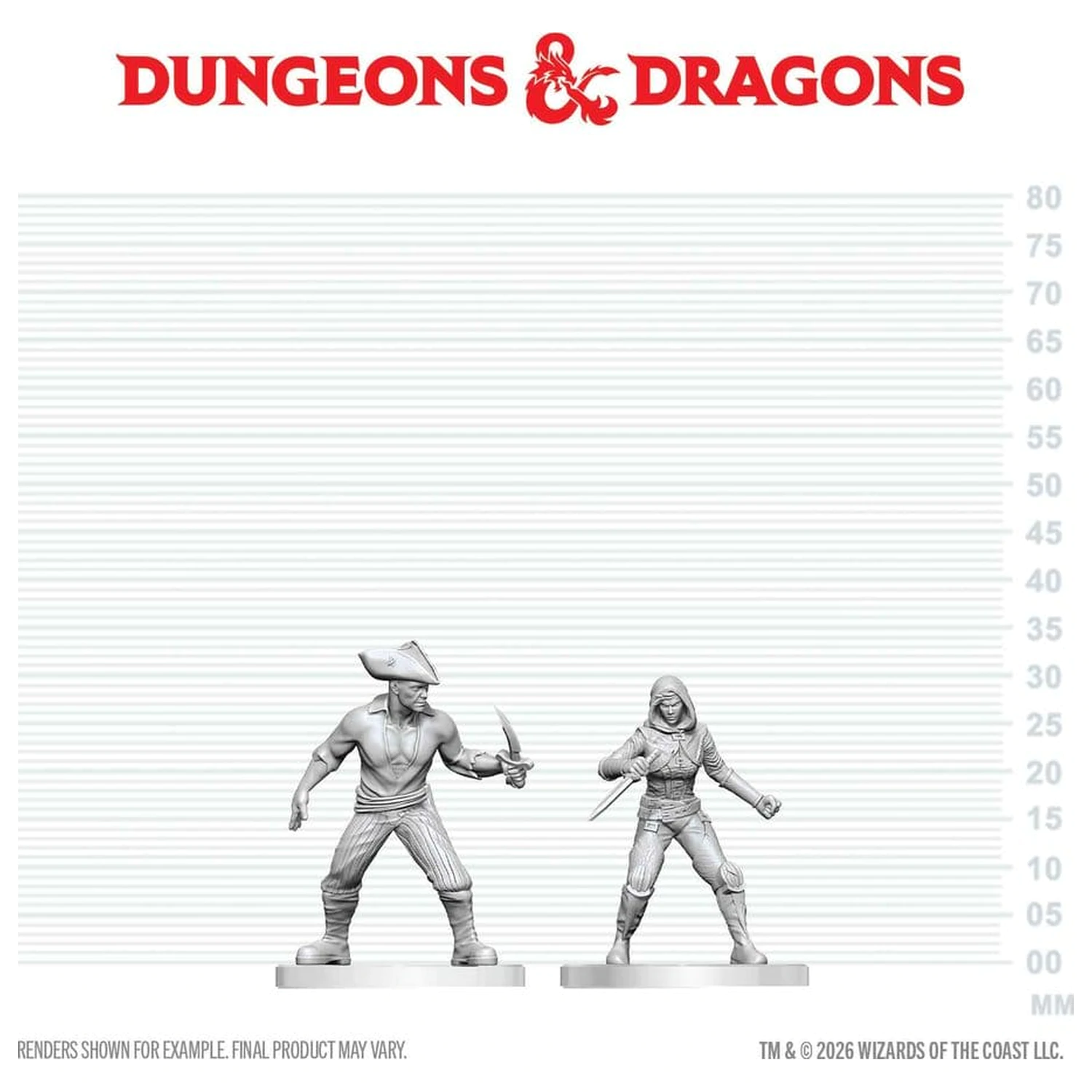 Dungeons & Dragons Nolzur's Marvelous Miniatures Nenabarvená miniatura Bandita a Piráta 14 cm fotografii produktu