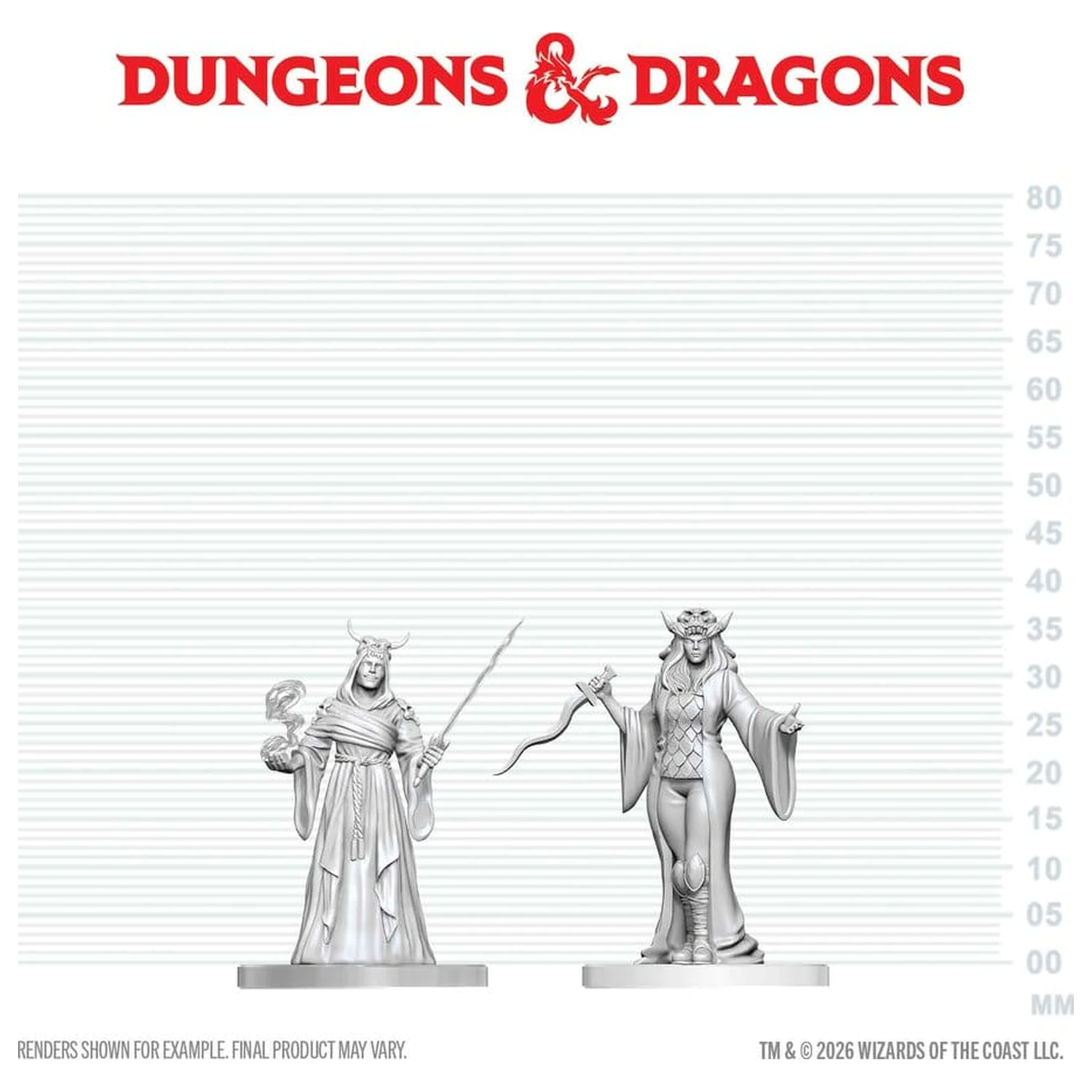 Dungeons & Dragons Nolzur's Marvelous Miniatures Nenabarvená Miniatura Cultist Fanatic & Hierophant 14 cm fotografii produktu