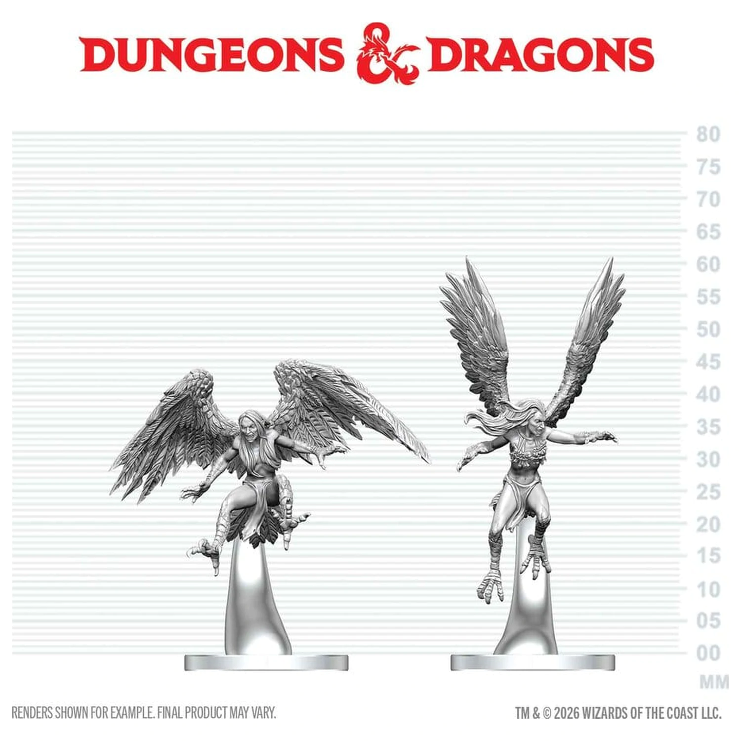 Dungeons & Dragons Nolzur's Marvelous Miniatures Nenabarvená miniatura Harpyje 17 cm fotografii produktu
