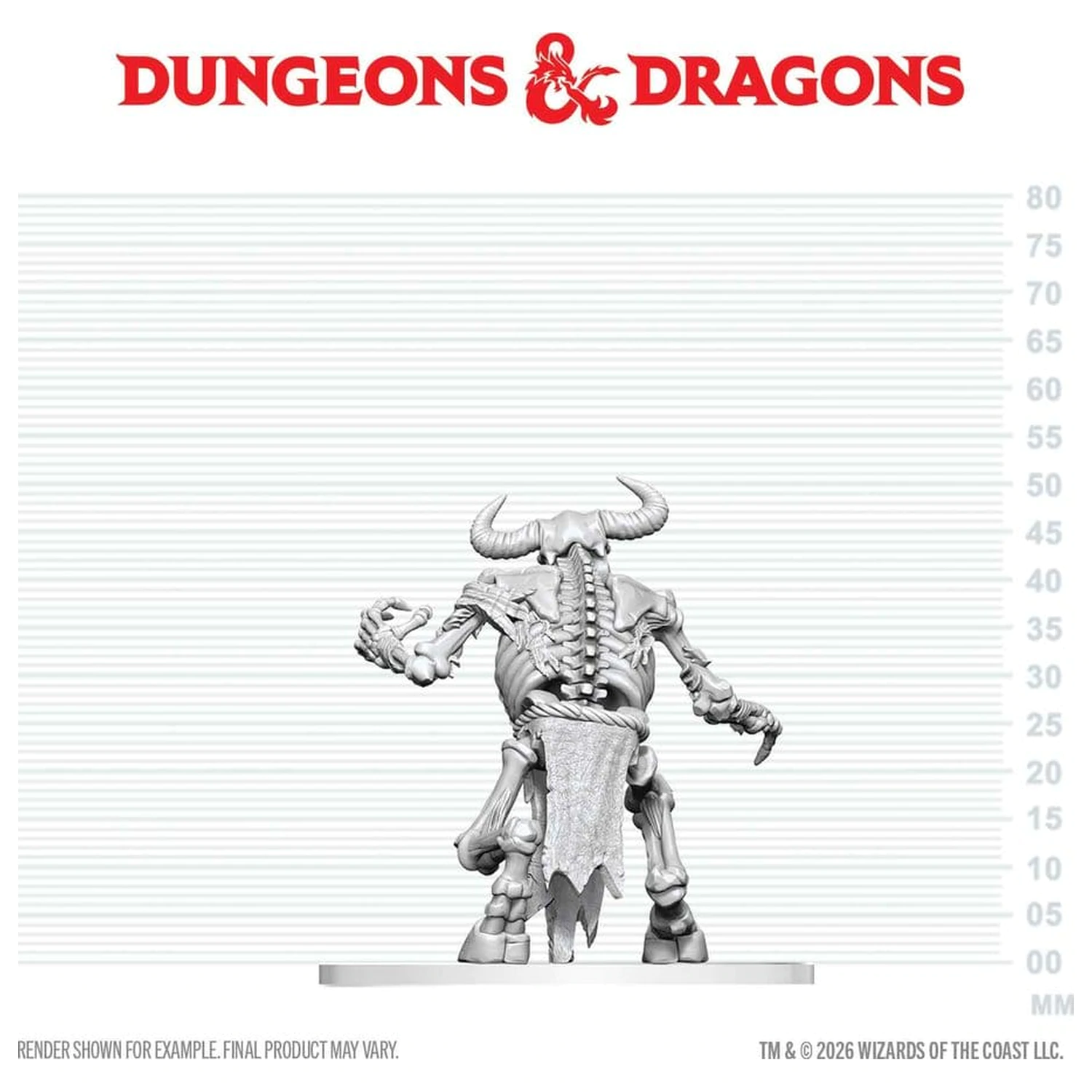 Dungeons & Dragons Nolzur's Marvelous Miniatures Nenabarvená Miniatura Kostra Minotaura 17 cm fotografii produktu