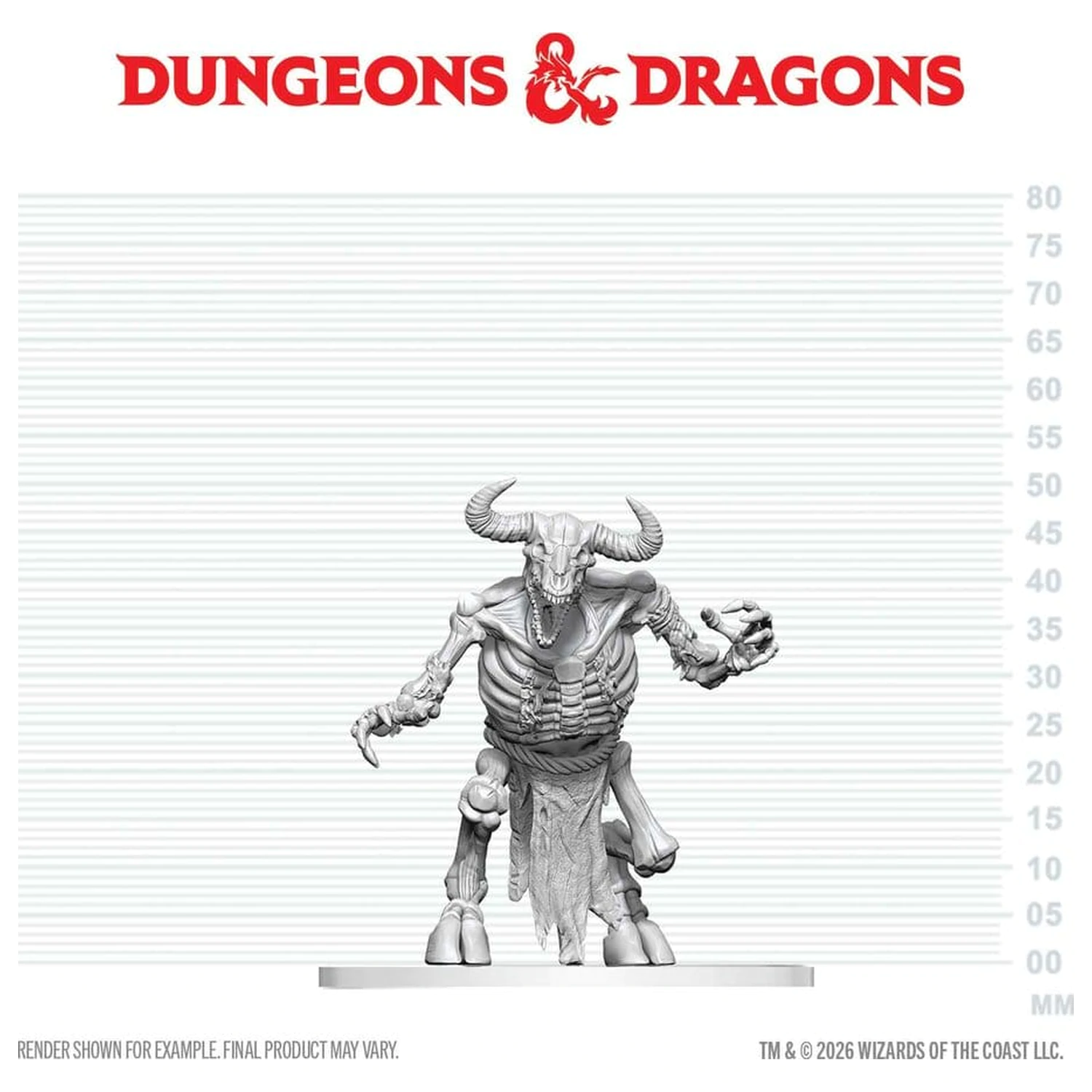 Dungeons & Dragons Nolzur's Marvelous Miniatures Nenabarvená Miniatura Kostra Minotaura 17 cm fotografii produktu