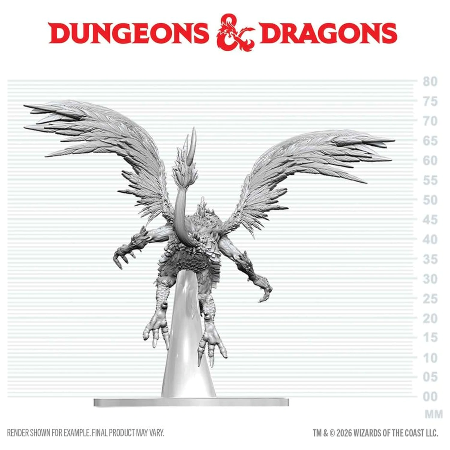 Dungeons & Dragons Nolzur's Marvelous Miniatures Nenabarvená Miniatura Vrock 17 cm fotografii produktu