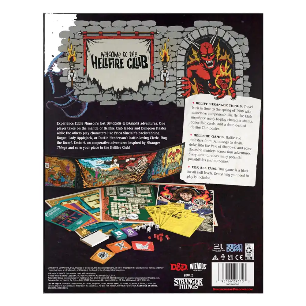 Dungeons & Dragons desková hra Stranger Things: Welcome to the Hellfire Club english fotografii produktu