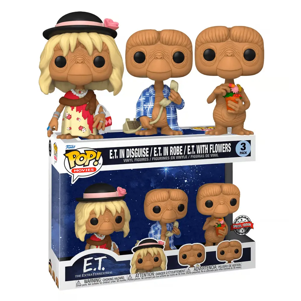 E.T. 40th Anniversary POP! Movies Vinylová figurka E.T. 3-Pack 9 cm fotografii produktu