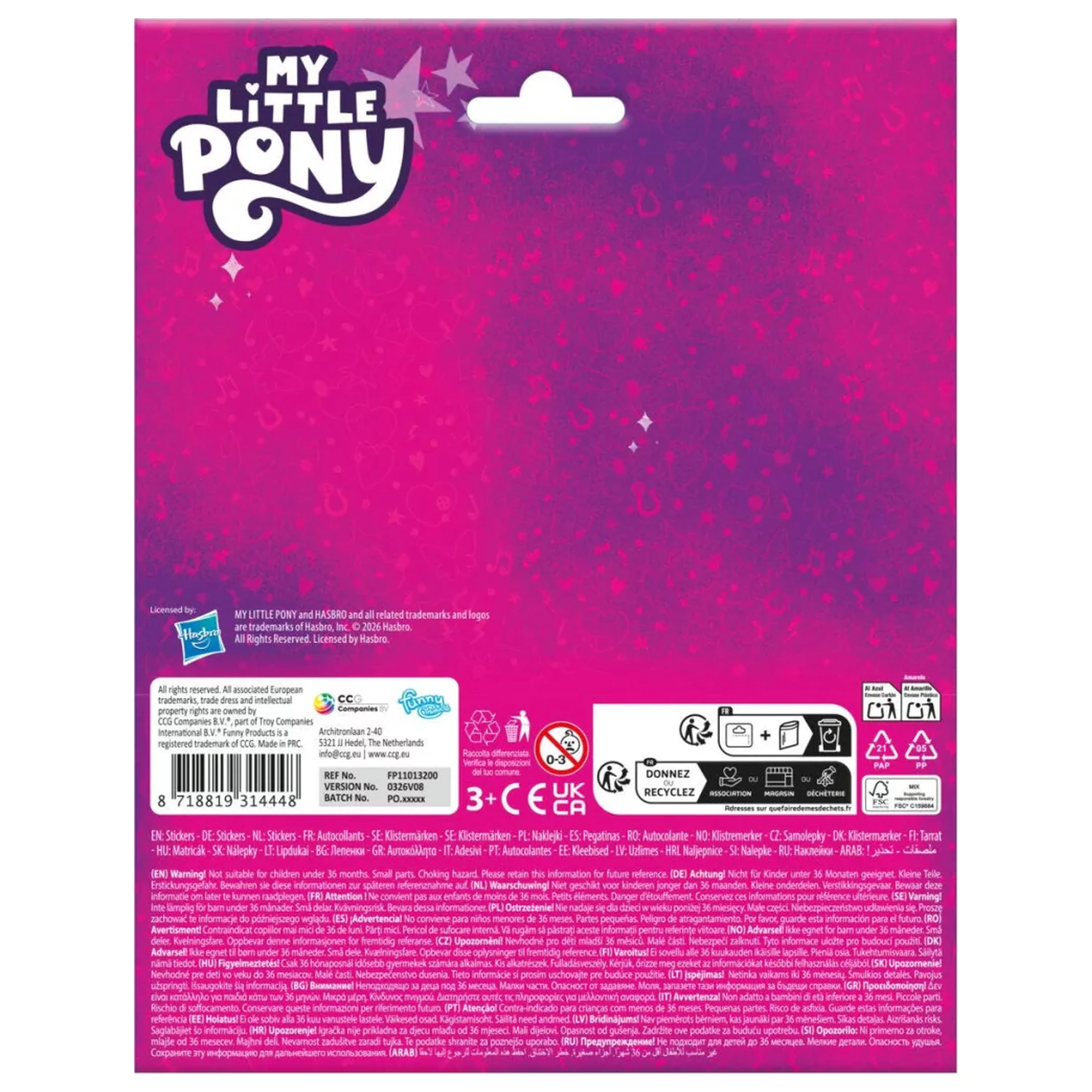 My Little Pony Colorful Crew Nálepka fotografii produktu