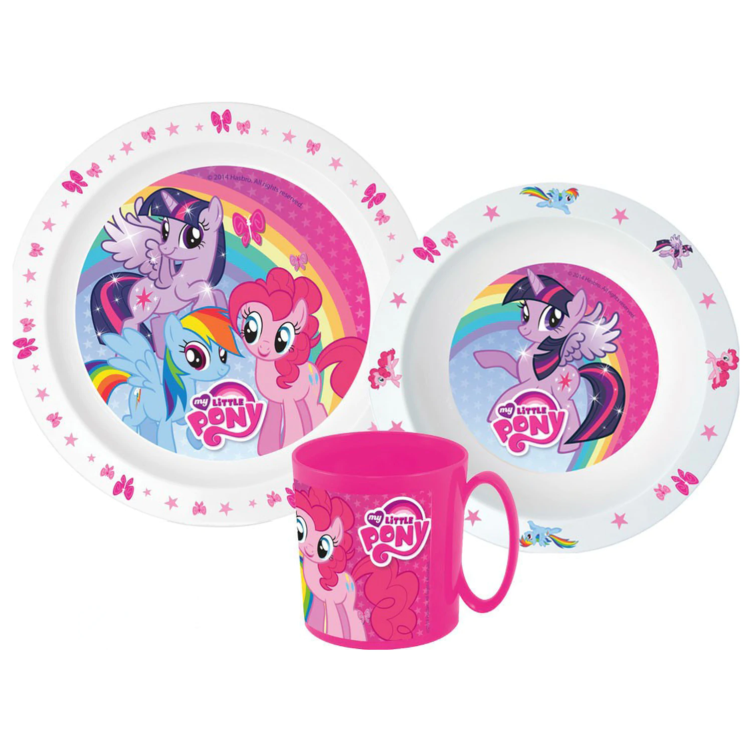 My Little Pony Pink Jídelní sada, mikro plastová sada s hrnkem fotografii produktu