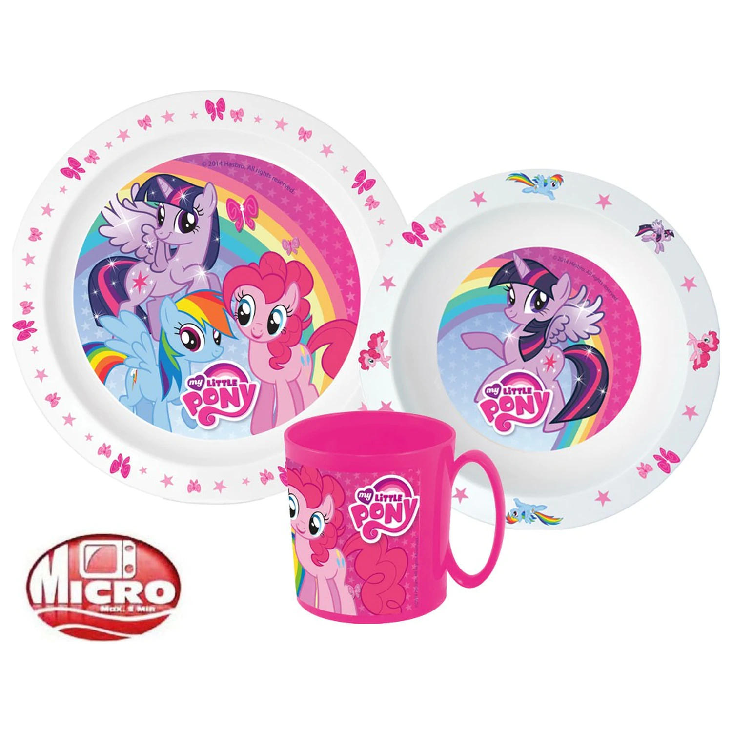 My Little Pony Pink Jídelní sada, mikro plastová sada s hrnkem fotografii produktu