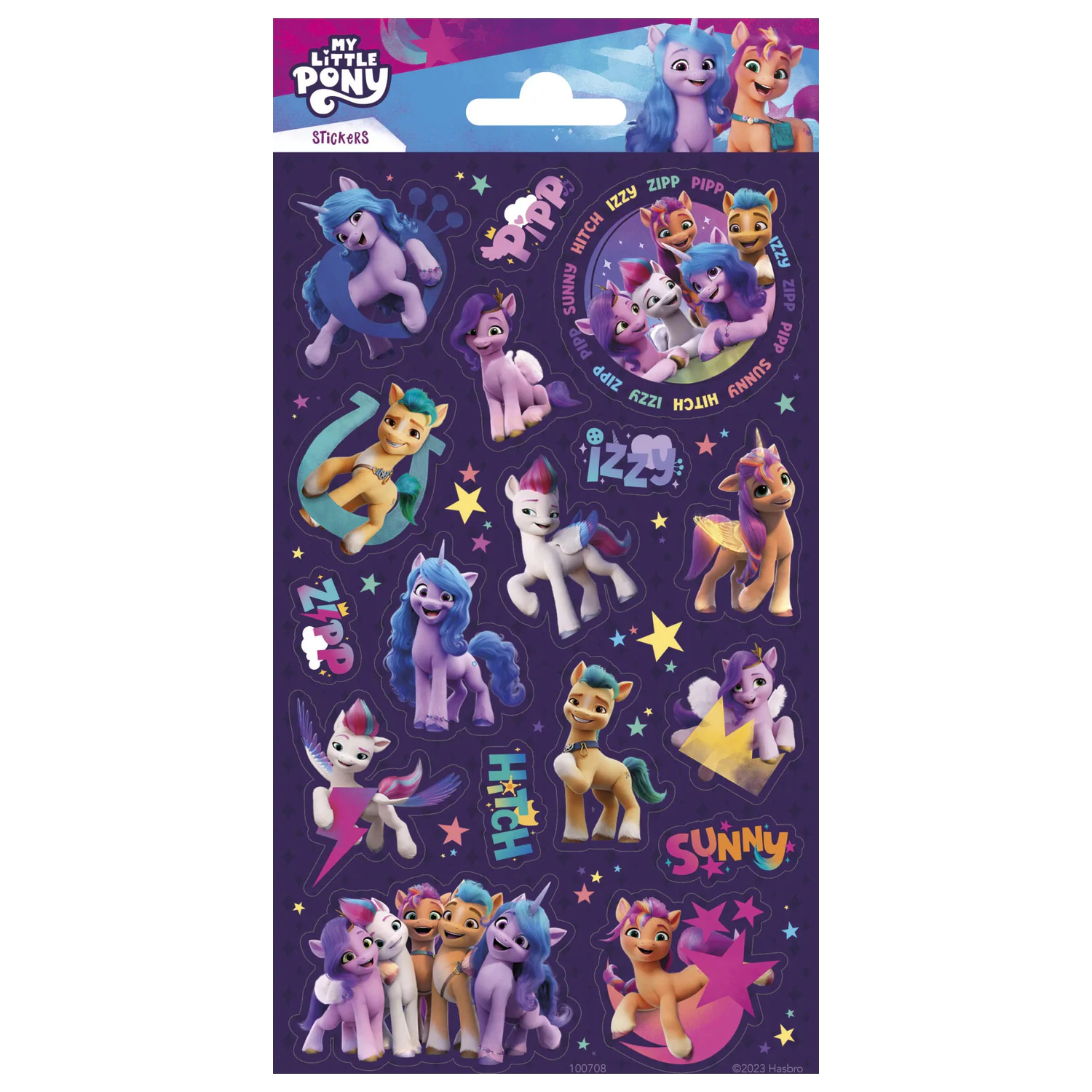 My Little Pony Fialová Třpytivá nálepka fotografii produktu