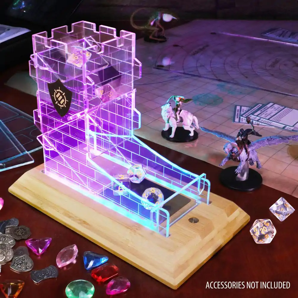 Enhance Tabletop Series LED kostková věž se sadou kostek Clear fotografii produktu