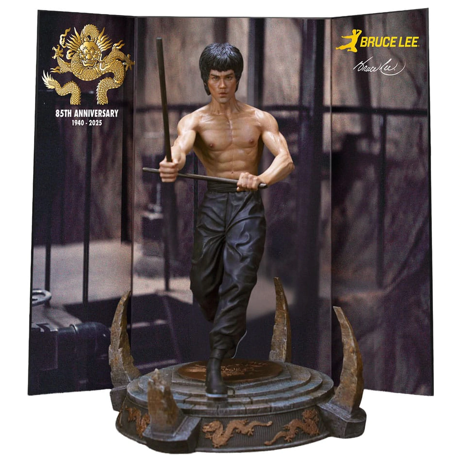 Enter the Dragon Movie Socha 1/6 Bruce Lee Kali Sticks Fight Deluxe Basement Verze 30 cm fotografii produktu