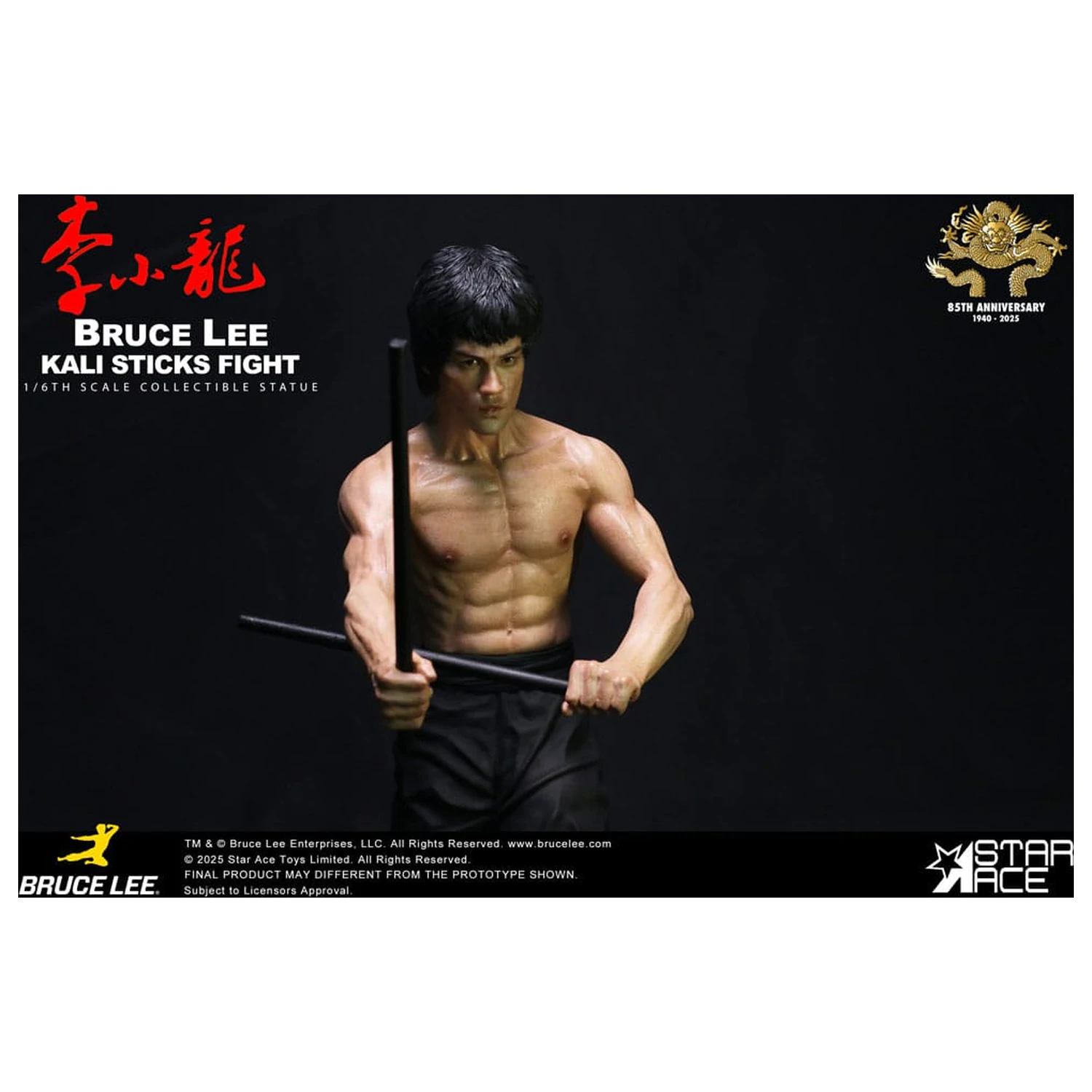 Enter the Dragon Movie Socha 1/6 Bruce Lee Kali Sticks Fight Deluxe Basement Verze 30 cm fotografii produktu