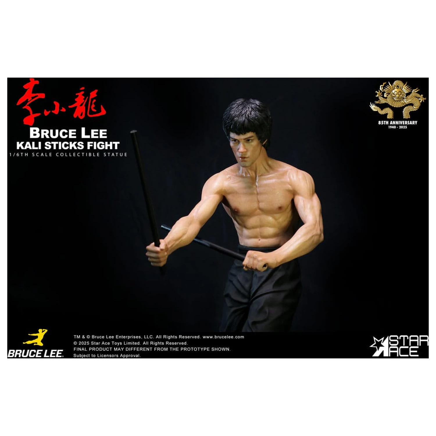Enter the Dragon Movie Socha 1/6 Bruce Lee Kali Sticks Fight Deluxe Basement Verze 30 cm fotografii produktu