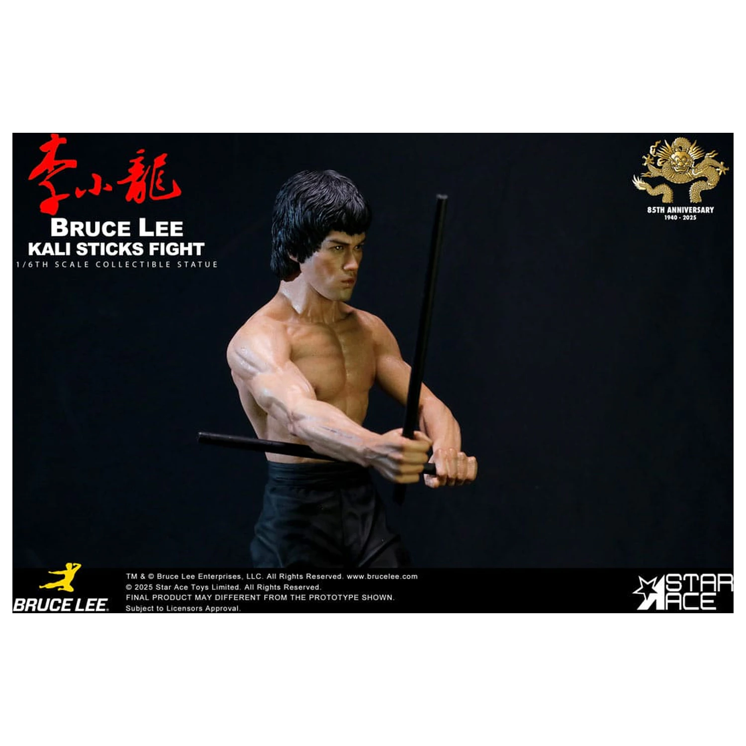 Enter the Dragon Movie Socha 1/6 Bruce Lee Kali Sticks Fight Normal Basement Verze 30 cm fotografii produktu