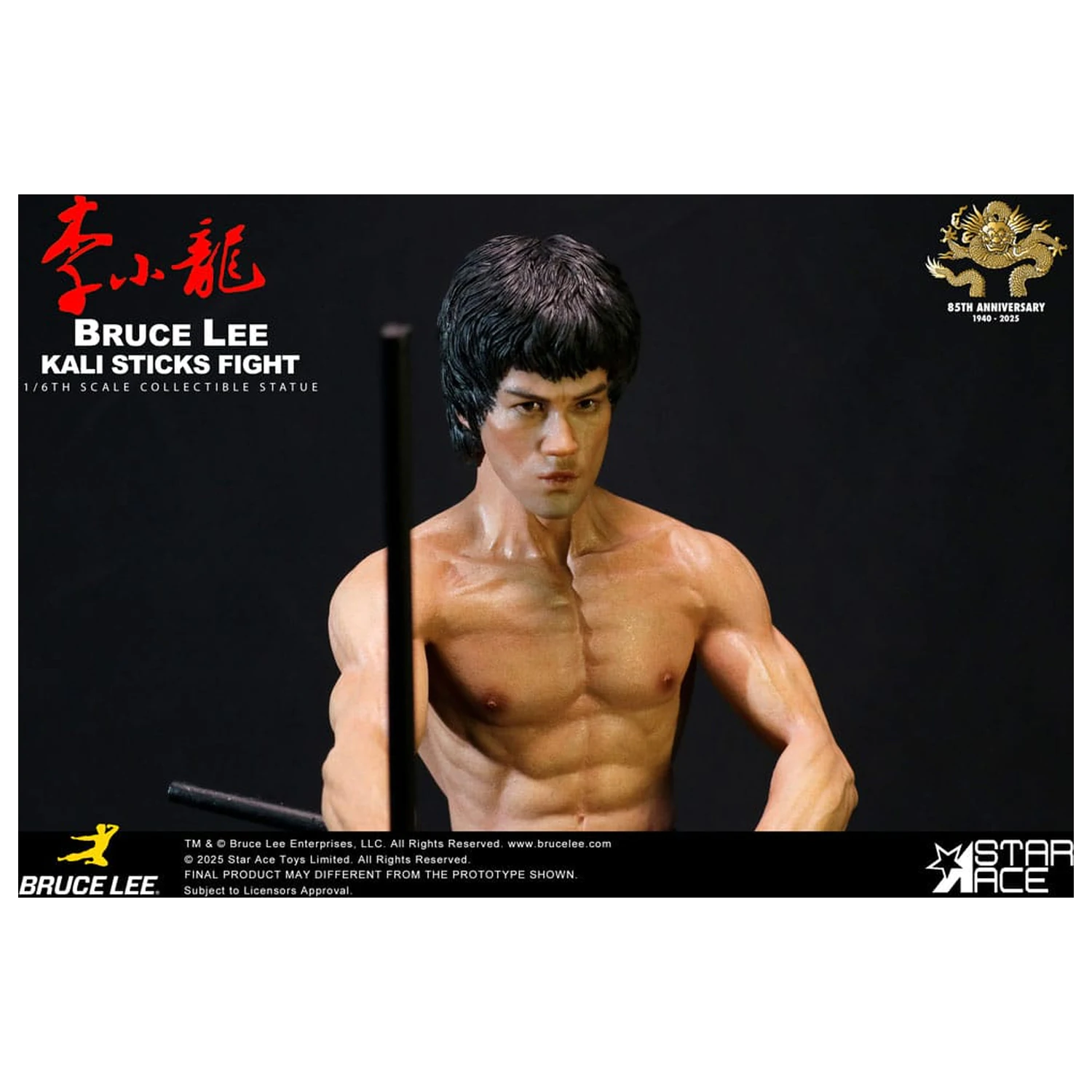 Enter the Dragon Movie Socha 1/6 Bruce Lee Kali Sticks Fight Normal Basement Verze 30 cm fotografii produktu