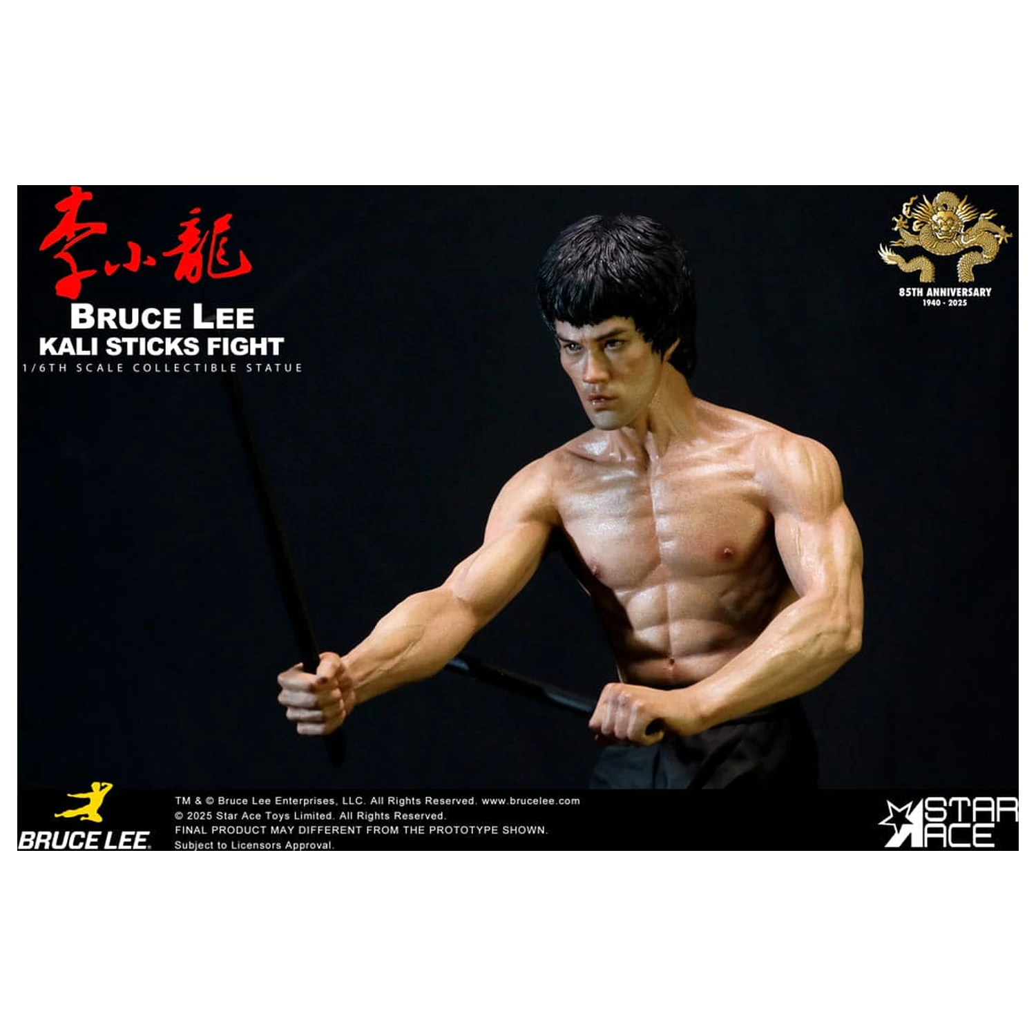 Enter the Dragon Movie Socha 1/6 Bruce Lee Kali Sticks Fight Normal Basement Verze 30 cm fotografii produktu