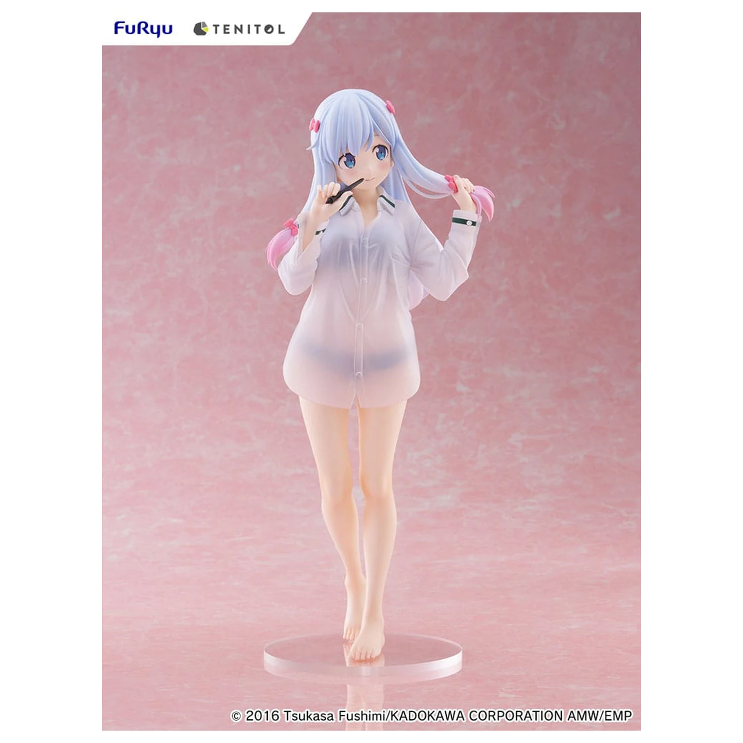 Eromanga Sensei Tenitol Tall PVC socha Sagiri Izumi Shirts Ver. 30 cm fotografii produktu