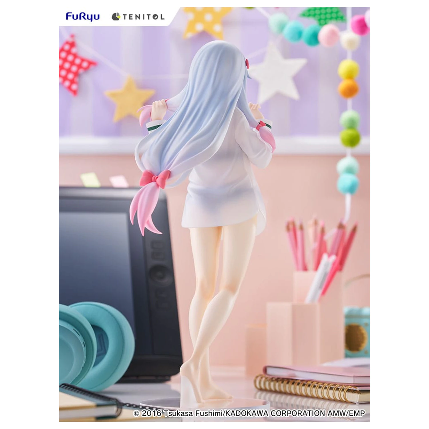 Eromanga Sensei Tenitol Tall PVC socha Sagiri Izumi Shirts Ver. 30 cm fotografii produktu