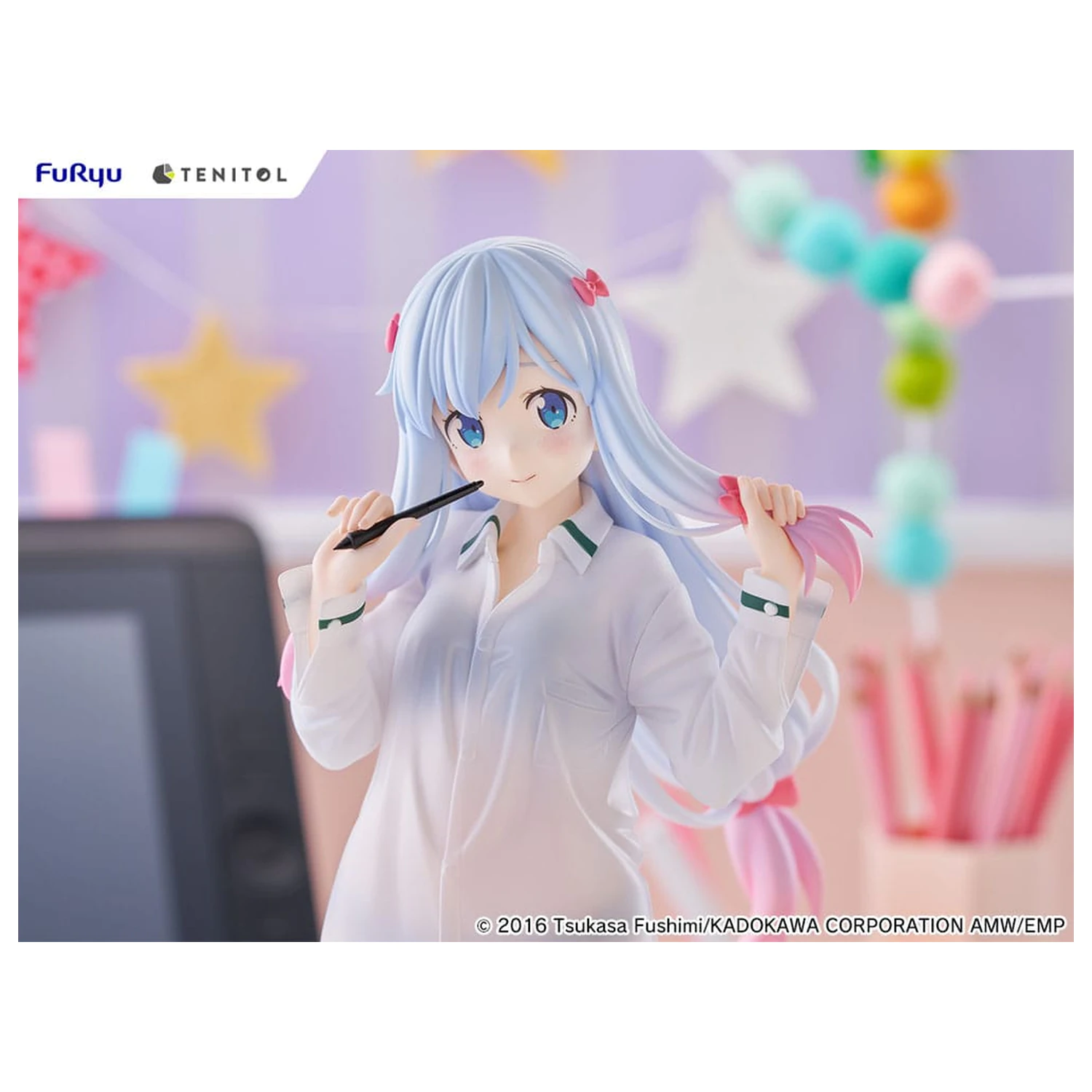 Eromanga Sensei Tenitol Tall PVC socha Sagiri Izumi Shirts Ver. 30 cm fotografii produktu