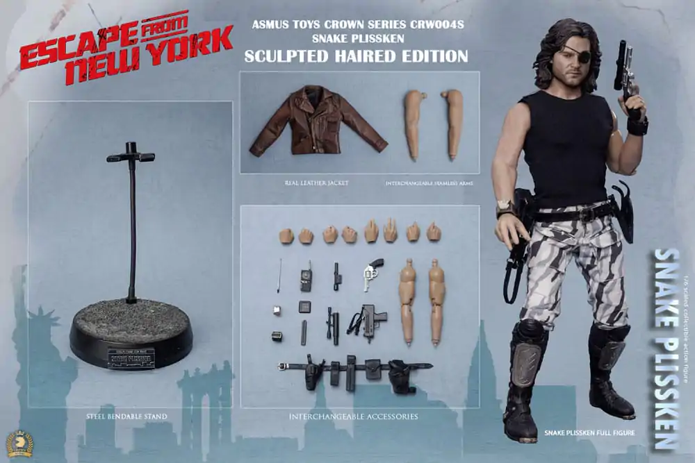 Escape from New York Crown Series akční figurka 1/6 Snake Plissken (Sculpted Hair Version) 30 cm fotografii produktu