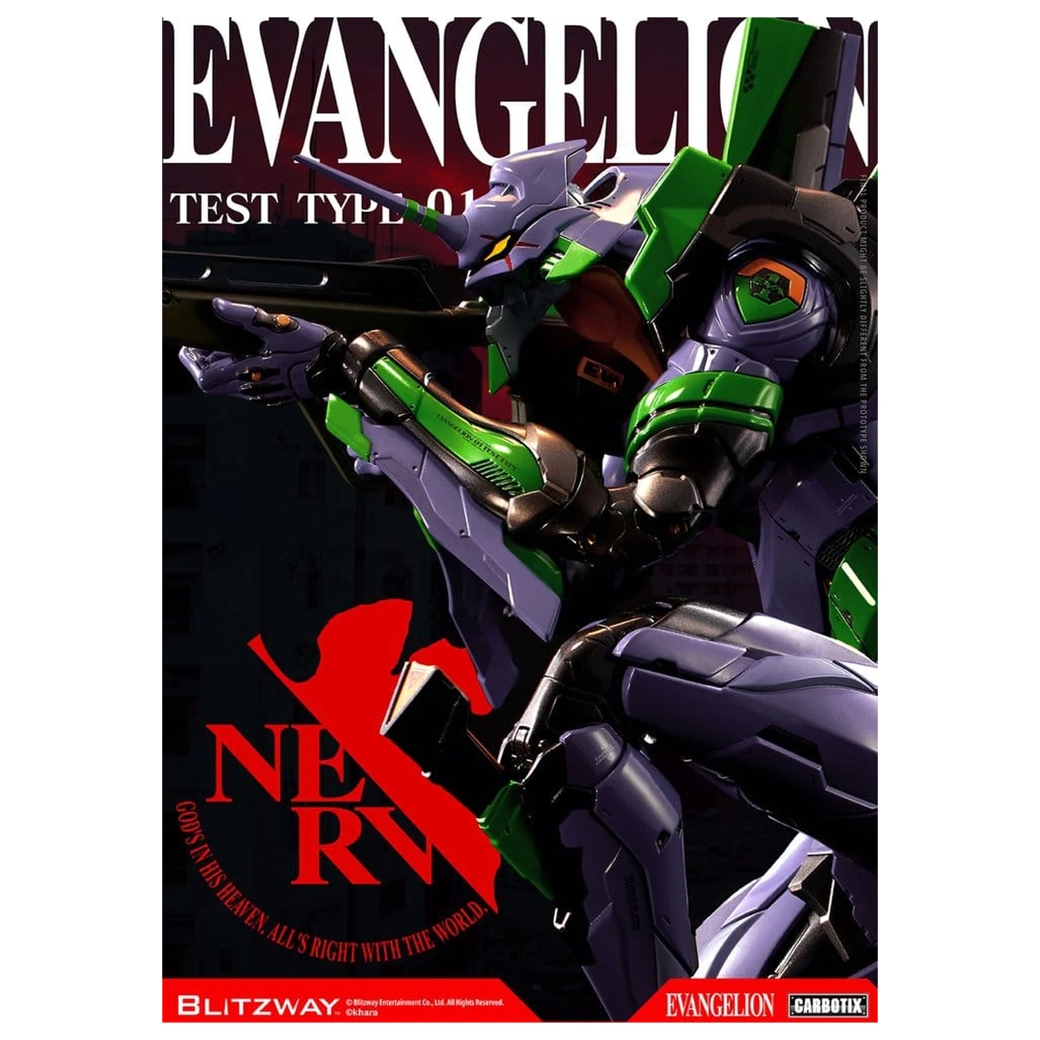 Evangelion Carbotix akční figurka Evangelion Unit-01 Test Type (Standard Ver.) 33 cm fotografii produktu