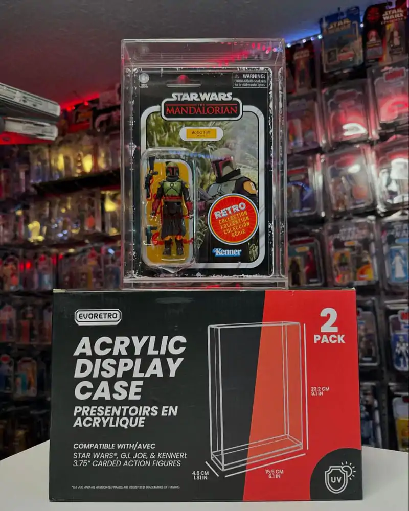Evoretro Akrylové vitríny 2-Pack pro akční figurky fotografii produktu