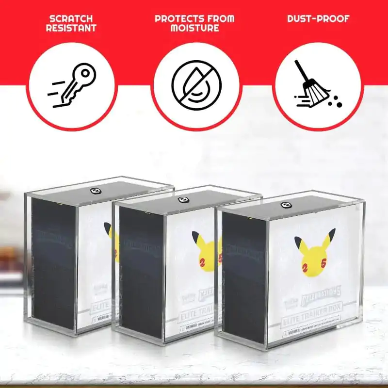 Evoretro Akrylová vitrína pro Booster boxy / Elite Trainer Boxy Ver. 2 s posuvným víkem fotografii produktu