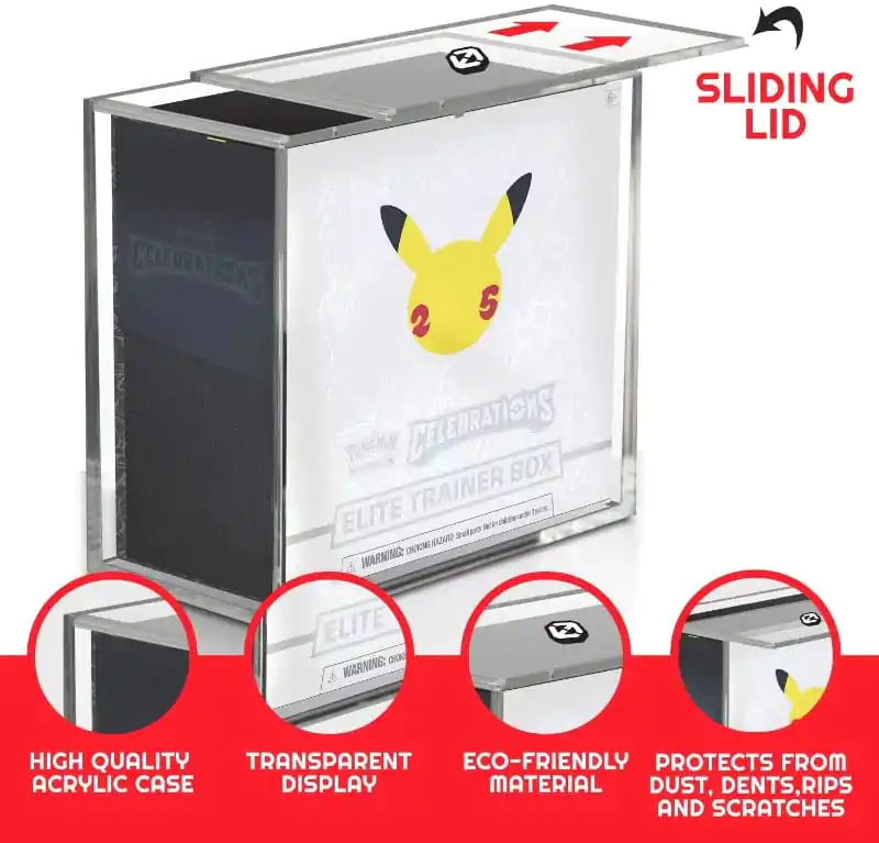 Evoretro Akrylová vitrína pro Booster boxy / Elite Trainer Boxy Ver. 2 s posuvným víkem fotografii produktu