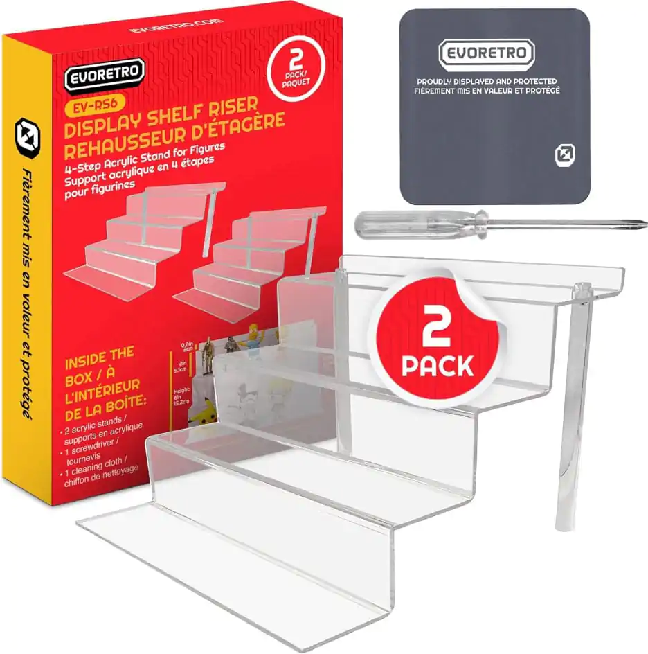 Evoretro Acrylic Shelf Riser 2-Pack RS6, 2 ks fotografii produktu
