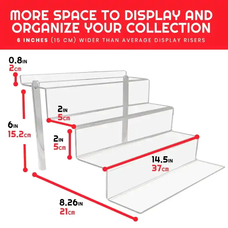 Evoretro Acrylic Shelf Riser 2-Pack RS6, 2 ks fotografii produktu