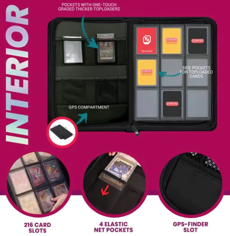 Evoretro Shield+ Topload karty Binder na 216 karet Neonově zelená fotografii produktu