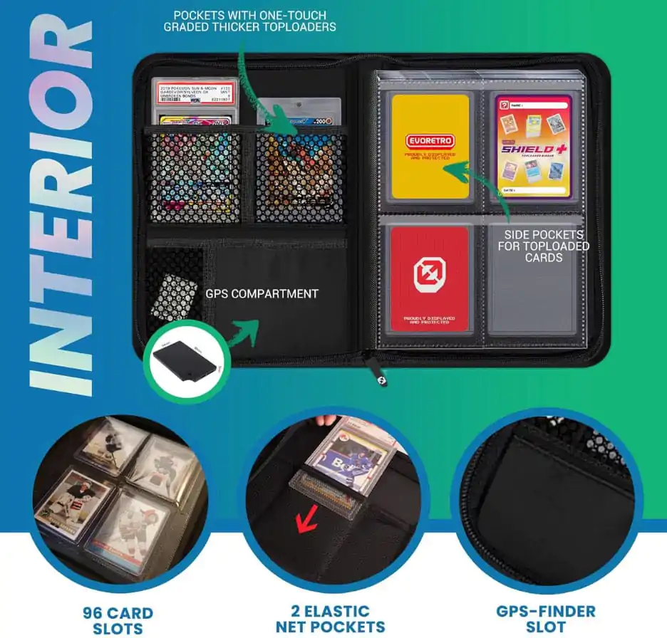 Evoretro Shield+ Topload Karty Binder Compact 96 Karet Černý fotografii produktu