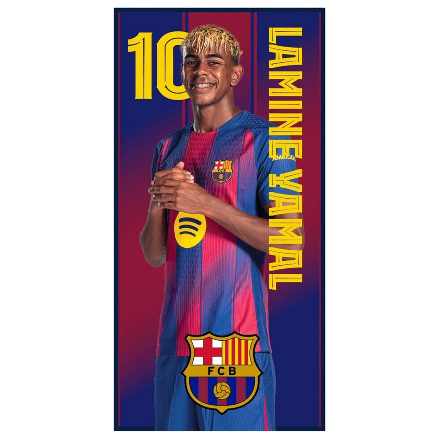 F.C Barcelona Lamine Yamal plážový ručník z mikrovlákna fotografii produktu