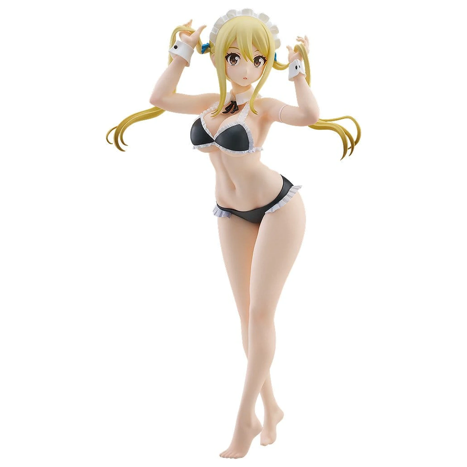 Fairy Tail 100 Years Quest Beach Queens Pop Up Parade PVC socha Lucy Heartfilia: Virgo Form Swimsuit Ver. L Size 23 cm fotografii produktu