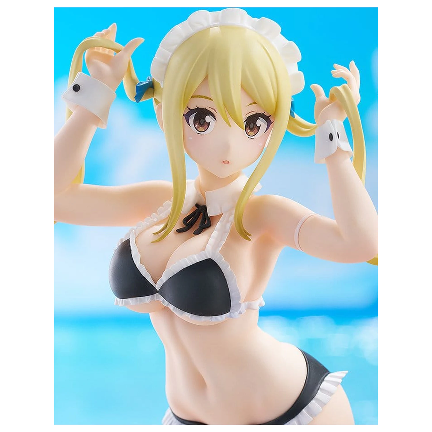 Fairy Tail 100 Years Quest Beach Queens Pop Up Parade PVC socha Lucy Heartfilia: Virgo Form Swimsuit Ver. L Size 23 cm fotografii produktu