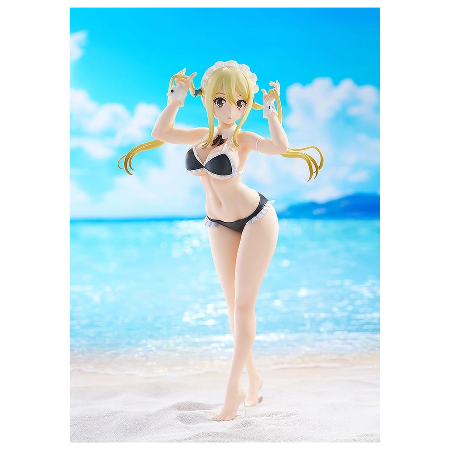 Fairy Tail 100 Years Quest Beach Queens Pop Up Parade PVC socha Lucy Heartfilia: Virgo Form Swimsuit Ver. L Size 23 cm fotografii produktu
