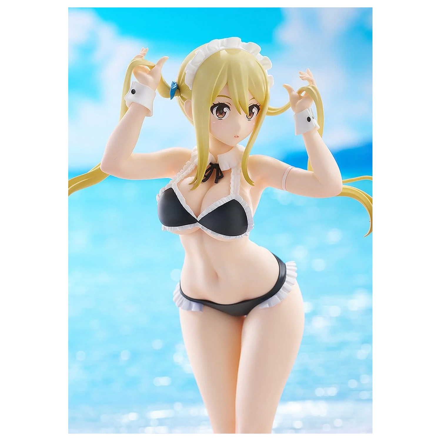 Fairy Tail 100 Years Quest Beach Queens Pop Up Parade PVC socha Lucy Heartfilia: Virgo Form Swimsuit Ver. L Size 23 cm fotografii produktu