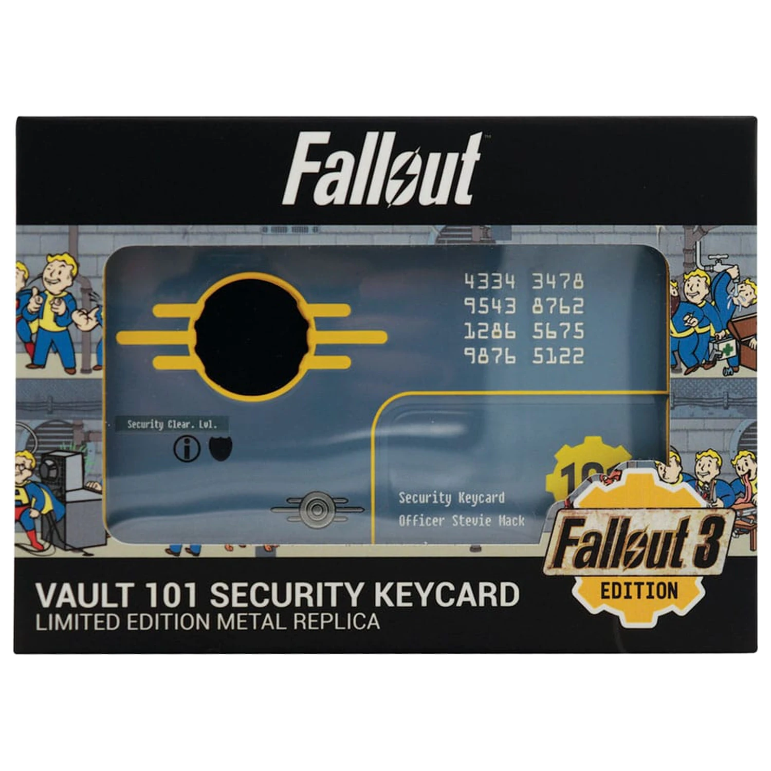 Fallout 3 replika Vault 101 bezpečnostní klíčová karta limitovaná edice fotografii produktu