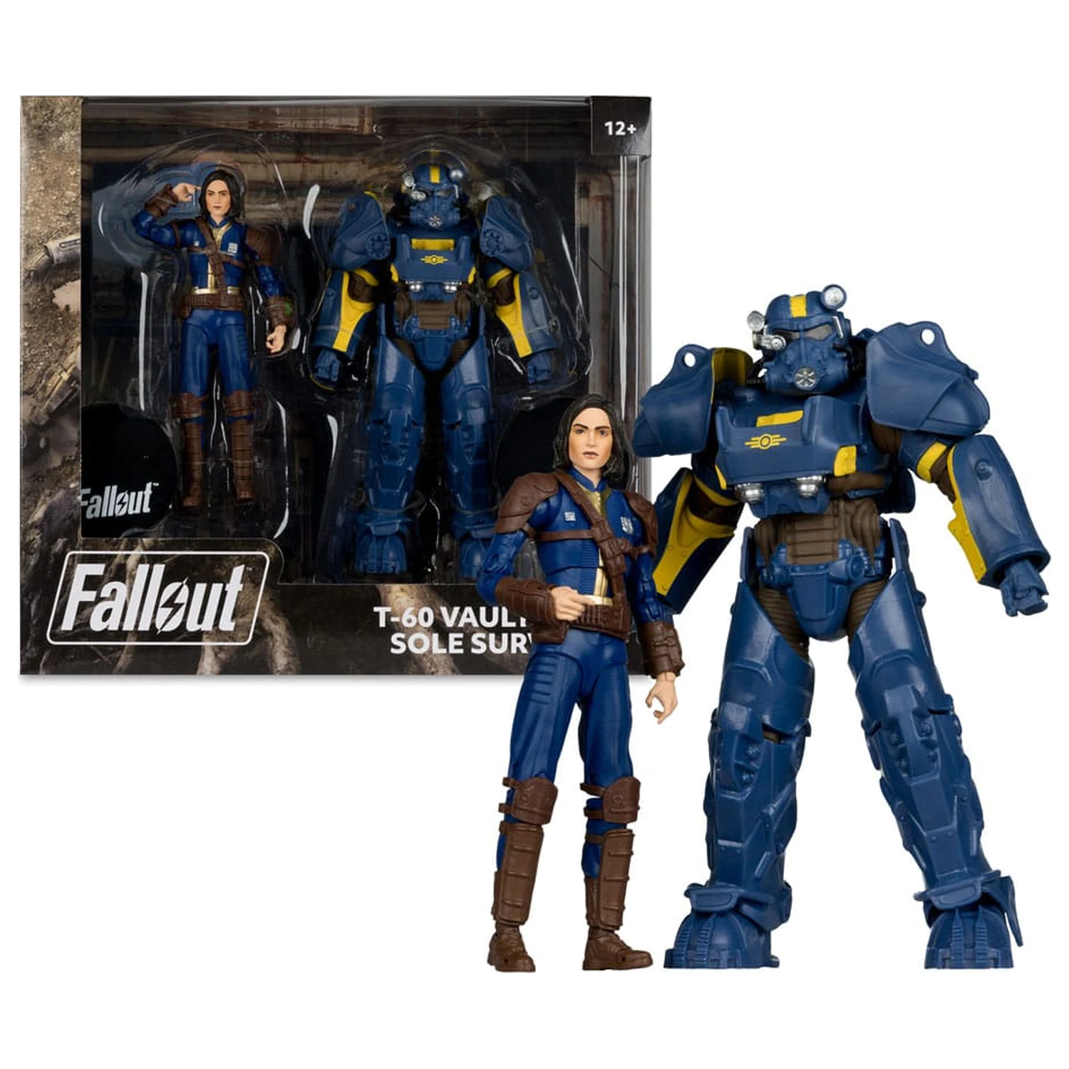 Fallout 4 Socha 2-Pack T-60 Vault Tec & Sole Survivor 18 cm fotografii produktu