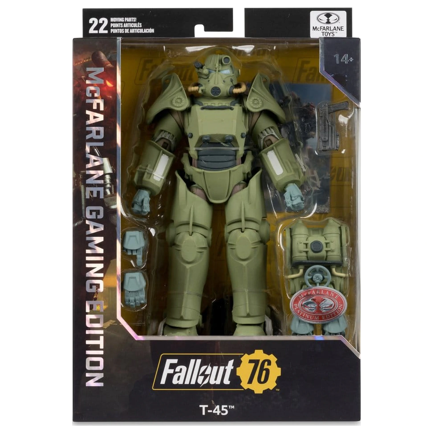 Fallout 76 herní edice akční figurka T-45 Military Armor (Red Platinum Edition) 20 cm fotografii produktu