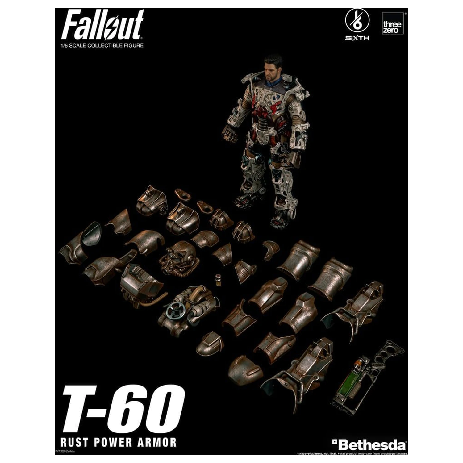 Fallout akční figurka 1/6 T-60 Rust Power Armor fotografii produktu