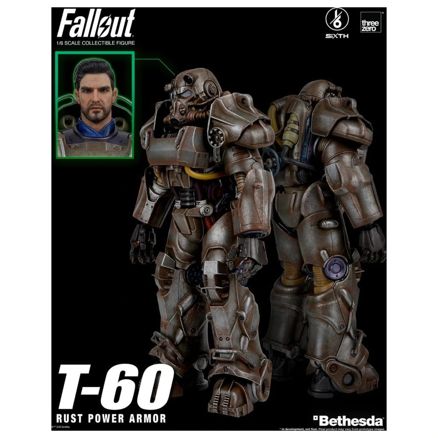Fallout akční figurka 1/6 T-60 Rust Power Armor fotografii produktu
