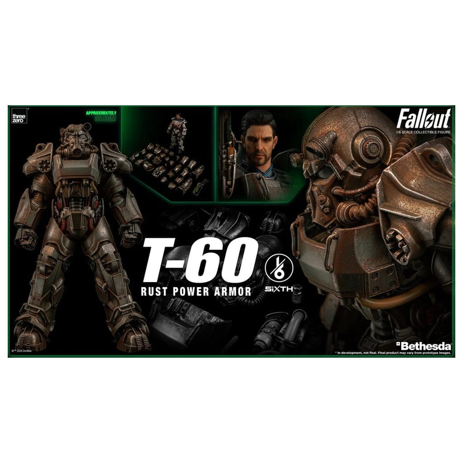 Fallout akční figurka 1/6 T-60 Rust Power Armor fotografii produktu
